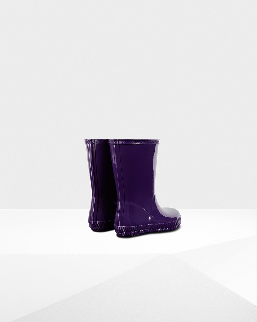 Bottes de Pluie Hunter Original First Classic Gloss Enfant Bleu Violette QLNPUCT-16